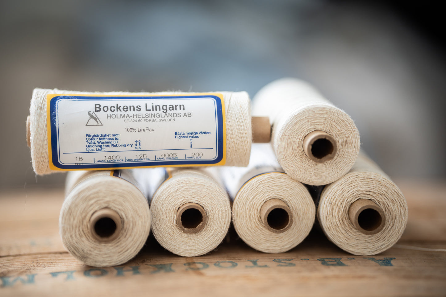 Bockens Lingarn - Gyllenblekt i olika tjocklekar